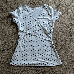 Polka dot nursing top